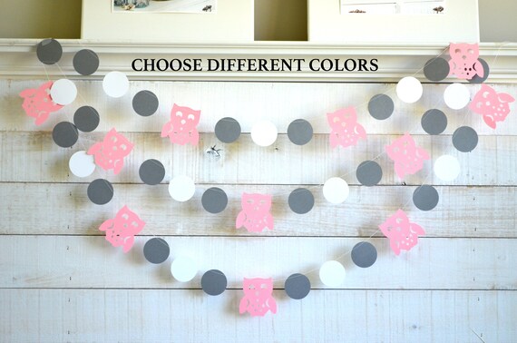 Owl baby shower decorations, owl garland, woodland owl garland, owl nursery, owl birthday decor, owl nursery decor, Owl theme, Woodland Il_570xn
