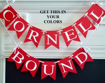 College Bound Banner, Personalized College Banner, Customized College name banner, High School graduation banners