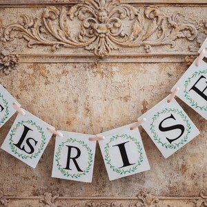 Easter Banner He Is Risen, Religious Spring Mantel Decor, Resurrection Day Garland image 4