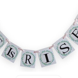 Easter Banner He Is Risen, Religious Spring Mantel Decor, Resurrection Day Garland image 5