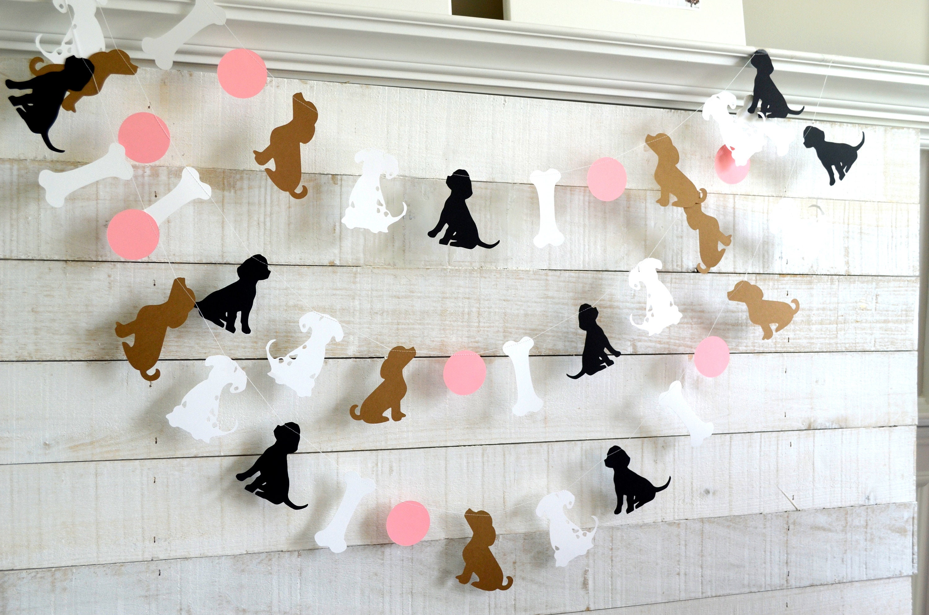 Puppy Birthday Party Decorations Puppy Garland Lets Pawty