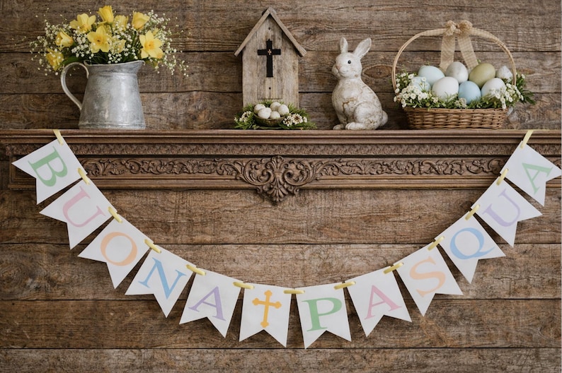 Buona Pasqua Banner: Italian Easter Decorations image 3