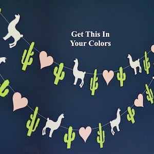Llama Cactus Garland: Baby Shower Nursery Decor