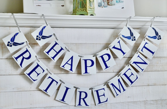 Air Force Retirement Party Decorations, Happy Retirement Banner, Military Retirement banner, Retirement Air Force Il_570xn