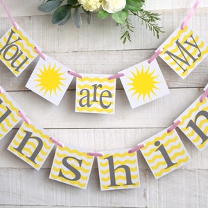 You are my sunshine Banner, You are my sunshine sign, sunshine Baby Shower, Nursery Decor, Sunshine Baby Shower Decoration image 4