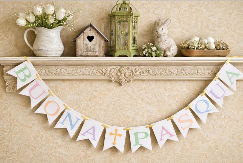 Buona Pasqua Banner: Italian Easter Decorations image 4