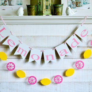 Lemonade Banner: Summer Party Decorations with Lemon Garland