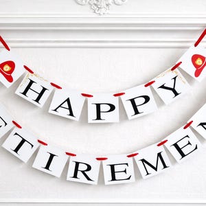 Firefighter Happy Retirement Banner | Fire Dept Retirement Party Garland Bild 3