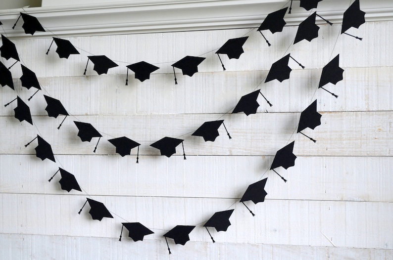 Graduation Cap Garland Graduation Photo Props Graduation Etsy