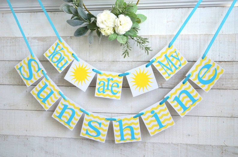 You are my sunshine Banner, You are my sunshine sign, sunshine Baby Shower, Nursery Decor, Sunshine Baby Shower Decoration image 7