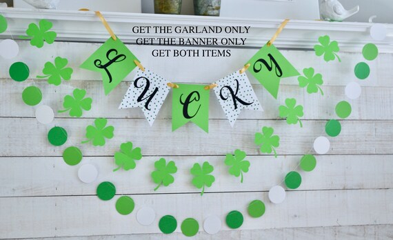 Lucky Banner Saint Patricks Day Banner St Pattys Day Party