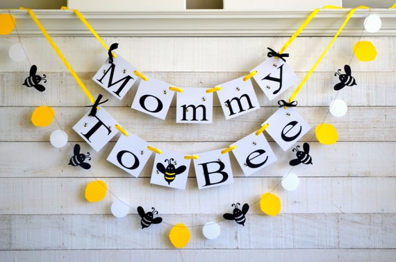 Mommy To Bee Banner Bumble Bee Baby Shower Bee Shower