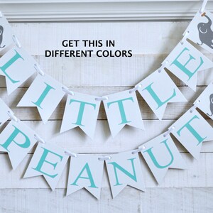 Little Peanut Baby shower banner, Elephant birthday decorations, Gender Neutral Baby shower decorations, Elephant Baby shower decorations