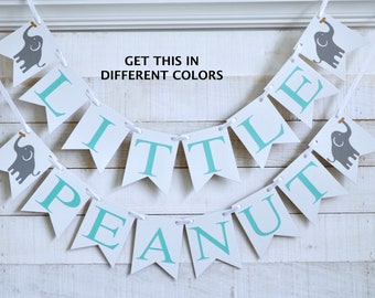 Little Peanut Elephant Baby Shower Banner: Gender Neutral Party Decor