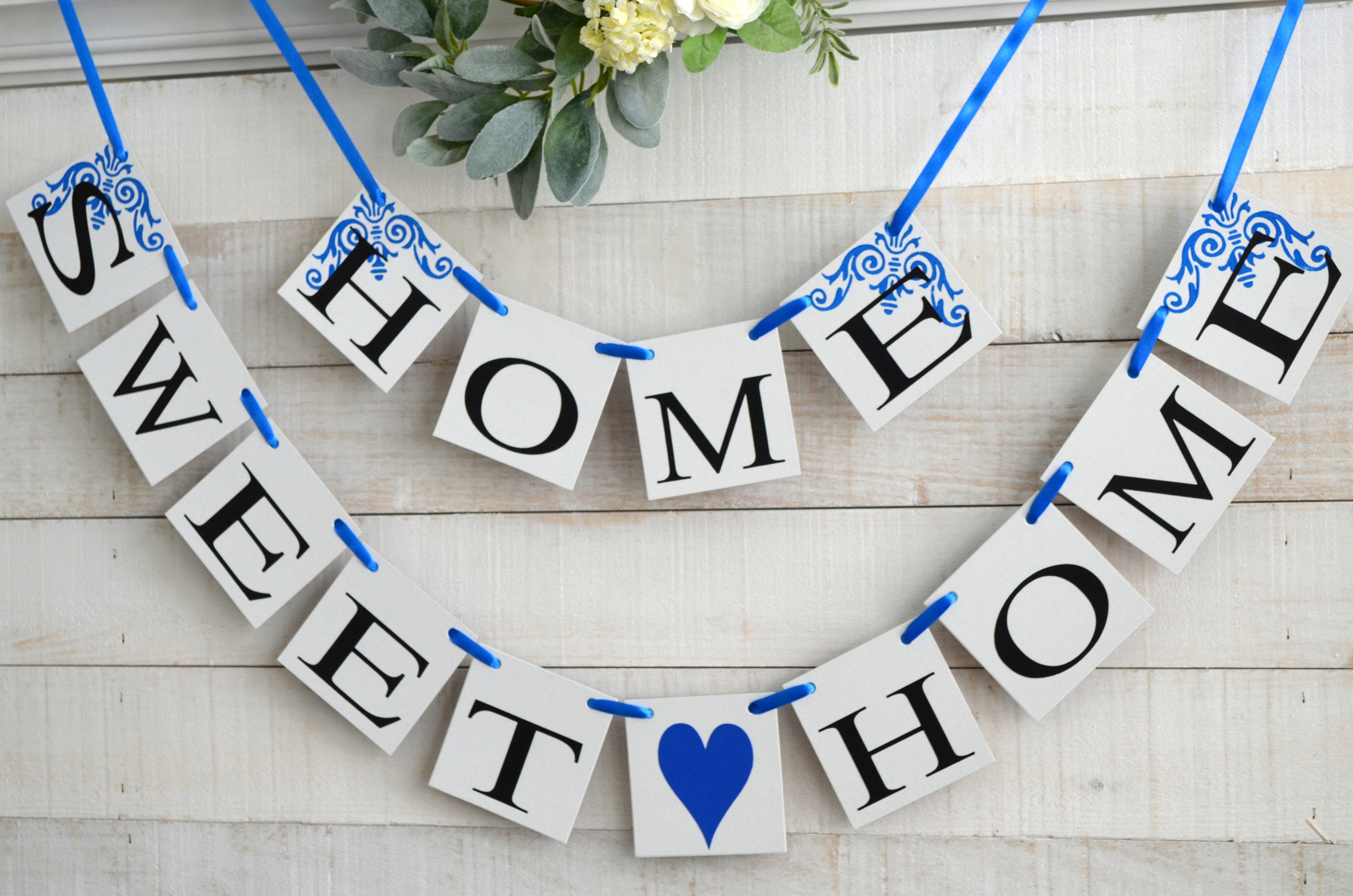 Home Sweet Home Banner – Goldglitzernde Wimpelkette Für Hauseinweihung, Militär-Willkommen, Partys