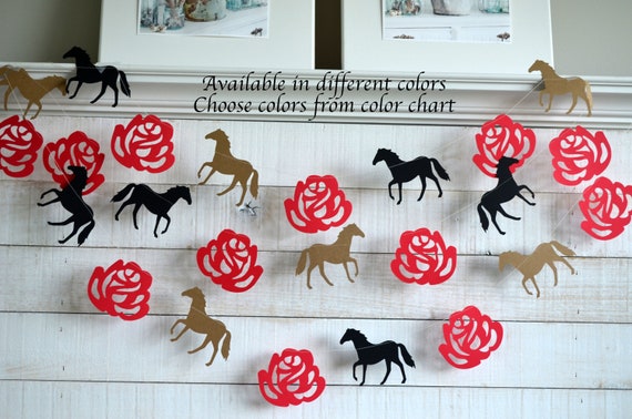 Horse Race Party Decorations Horse Banner Cowgirl Birthday Etsy