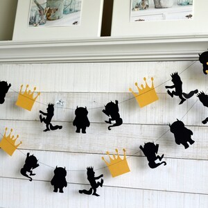 Wild Things Party Garland, Wild rumpus decorations, Wild one party decorations, Wild one decorations, monster and crown image 3