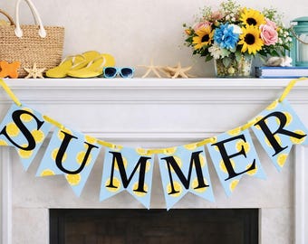 Summer Banner: Hello Summer Sign, Lemonade