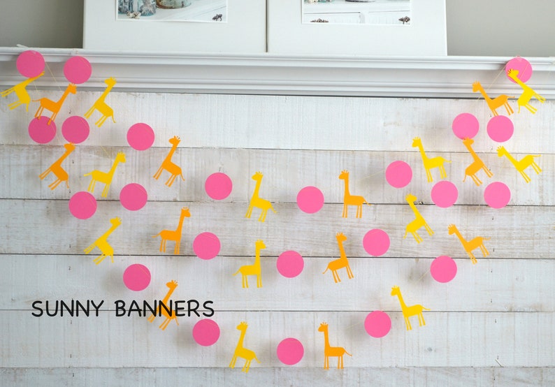 Giraffe Garland Safari Birthday Decor Safari Nursery Etsy