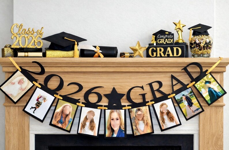 2026 Graduation Photo Banner, DIY Keepsake, Grad Party Decoration image 4