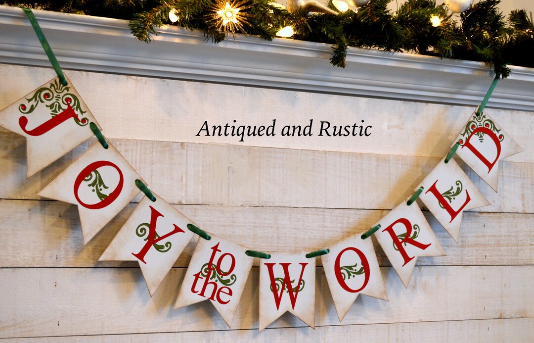 Joy to the World Banner, JOY to the WORLD Christmas Banner, Christmas