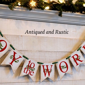 Joy to the World banner, JOY to the WORLD Christmas Banner, Christmas Sign, Joy to the World Sign, Christmas Decoration, Religious