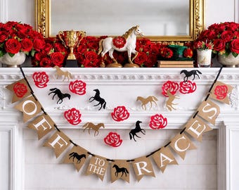 Off to the Races: Kentucky Derby Banner, Horse Racing Party Decor