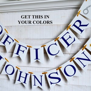 Police Officer Name banner, Police Birthday banner, Police Retirement banner, Police promotion, Police Name banner