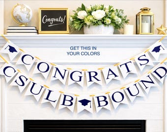 Personalized Graduation banner: College Acceptance Party Decor- College Bound -