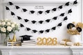 Graduation Cap Garland: Custom Colors - your choice