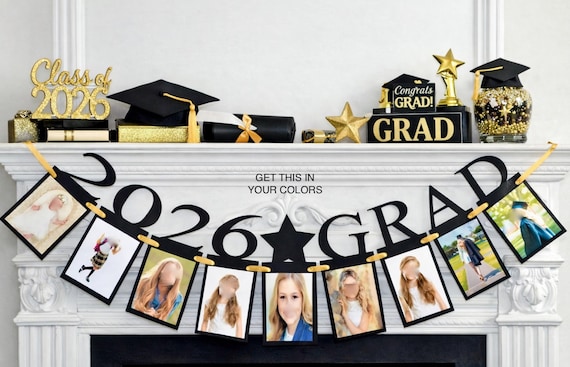 2026 Graduation Photo Banner, DIY Keepsake, Grad Party Decoration