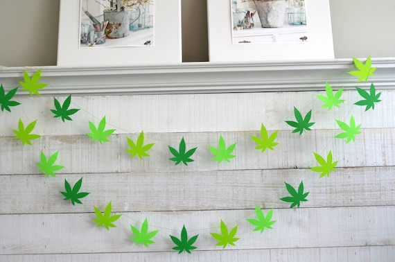 Marijuana Leaf Garland Happy 420 Party Cannabis Garland