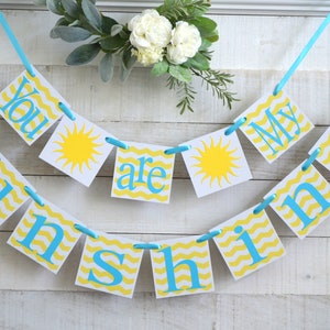 You are my sunshine Banner, You are my sunshine sign, sunshine Baby Shower, Nursery Decor, Sunshine Baby Shower Decoration image 8