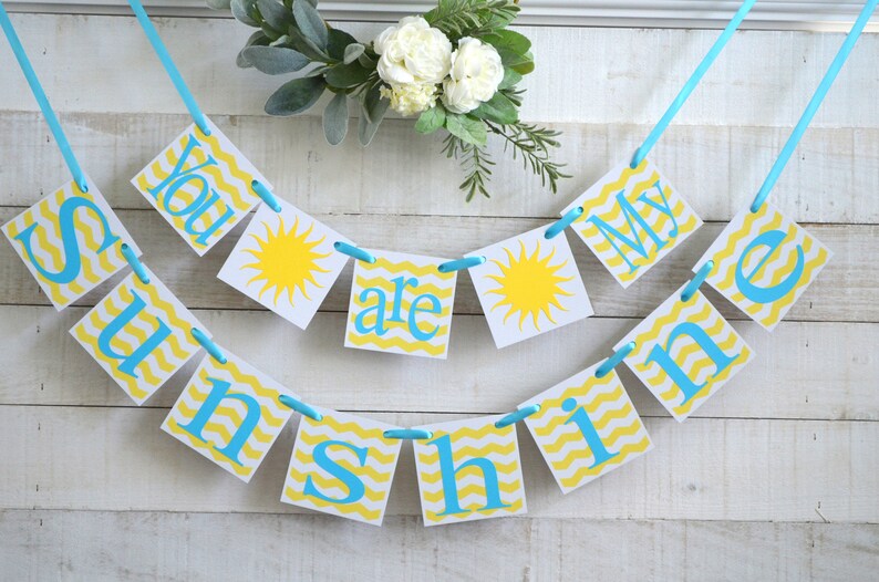 You are my sunshine Banner, You are my sunshine sign, sunshine Baby Shower, Nursery Decor, Sunshine Baby Shower Decoration image 8