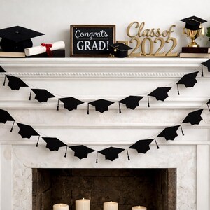 Graduation Cap Garland: Custom Colors - your choice image 8