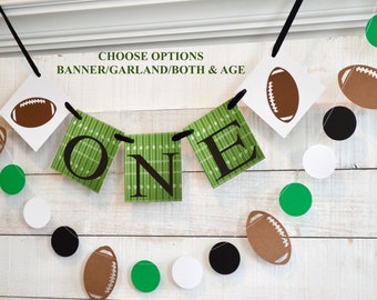 Football First Birthday Banner: Rookie of the Year Party Decor