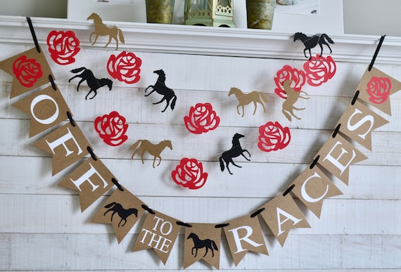 Off To The Races Kentucky Derby Banner, Horse racing decorations, Kentucky Derby decorations, Horse Racing Party decor, Stable decor Il_570xn