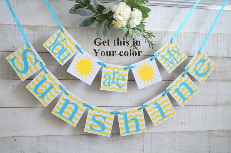 You are my sunshine Banner, You are my sunshine sign, sunshine Baby Shower, Nursery Decor, Sunshine Baby Shower Decoration image 3