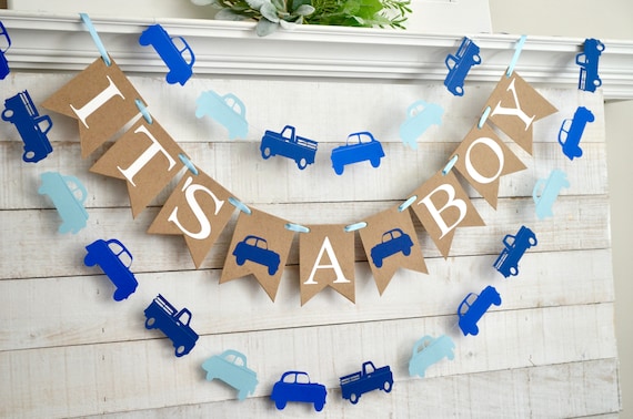 Vintage truck baby shower cheap decorations