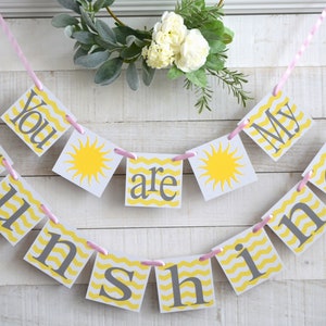 You are my sunshine Banner, You are my sunshine sign, sunshine Baby Shower, Nursery Decor, Sunshine Baby Shower Decoration image 6