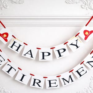 Firefighter Happy Retirement Banner | Fire Dept Retirement Party Garland Bild 2