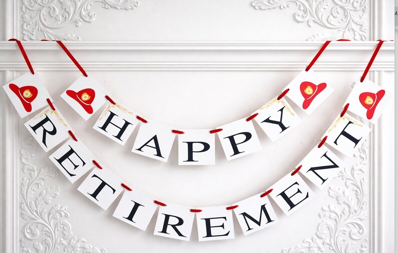 Firefighter Happy Retirement Banner | Fire Dept Retirement Party Garland Bild 2
