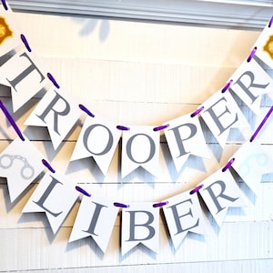 Custom State Trooper Name Banner: Police Academy Graduation Decor