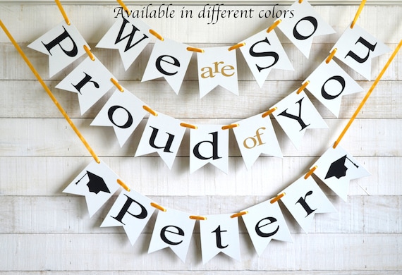 We are so Proud of You banner, Graduation Party Decorations, Custom Graduation banner, graduation 2021 Il_570xn