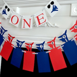 Fighter Jet 1st Birthday Banner: Military Photo Prop