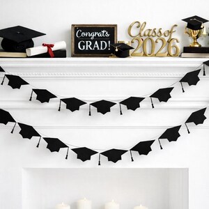 Graduation Cap Garland: Custom Colors - your choice image 4