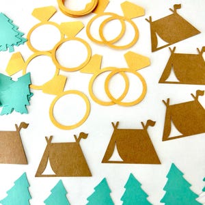 Camp Bachelorette Confetti: Glamping Party Table Decor