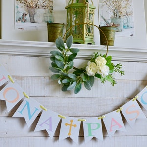 Buona Pasqua Banner, Italian Easter, Italian Happy Easter Banner, Religious Easter sign, Easter Decorations, Easter banner
