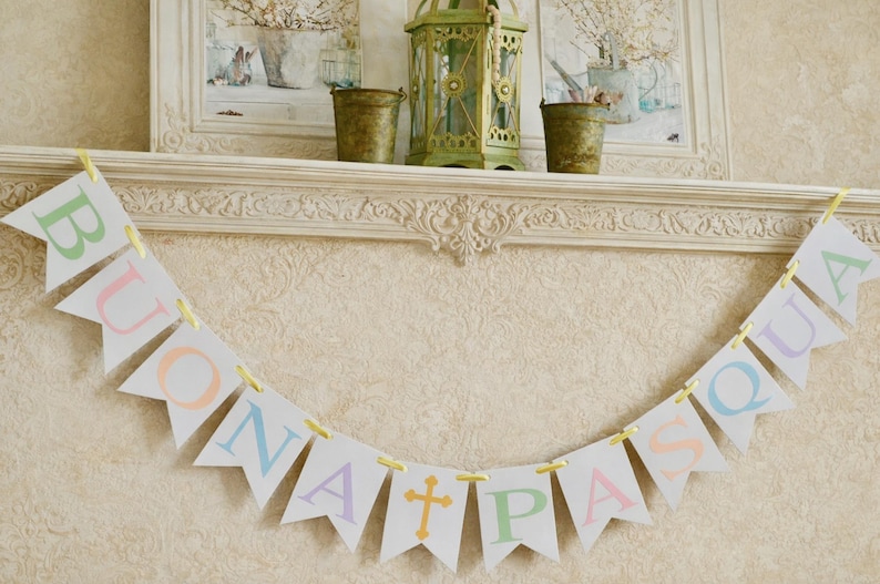 Buona Pasqua Banner: Italian Easter Decorations image 5