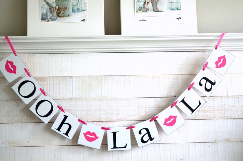 Ooh La La Banner Bridal Shower Banner Pink Lips Bridal - Etsy